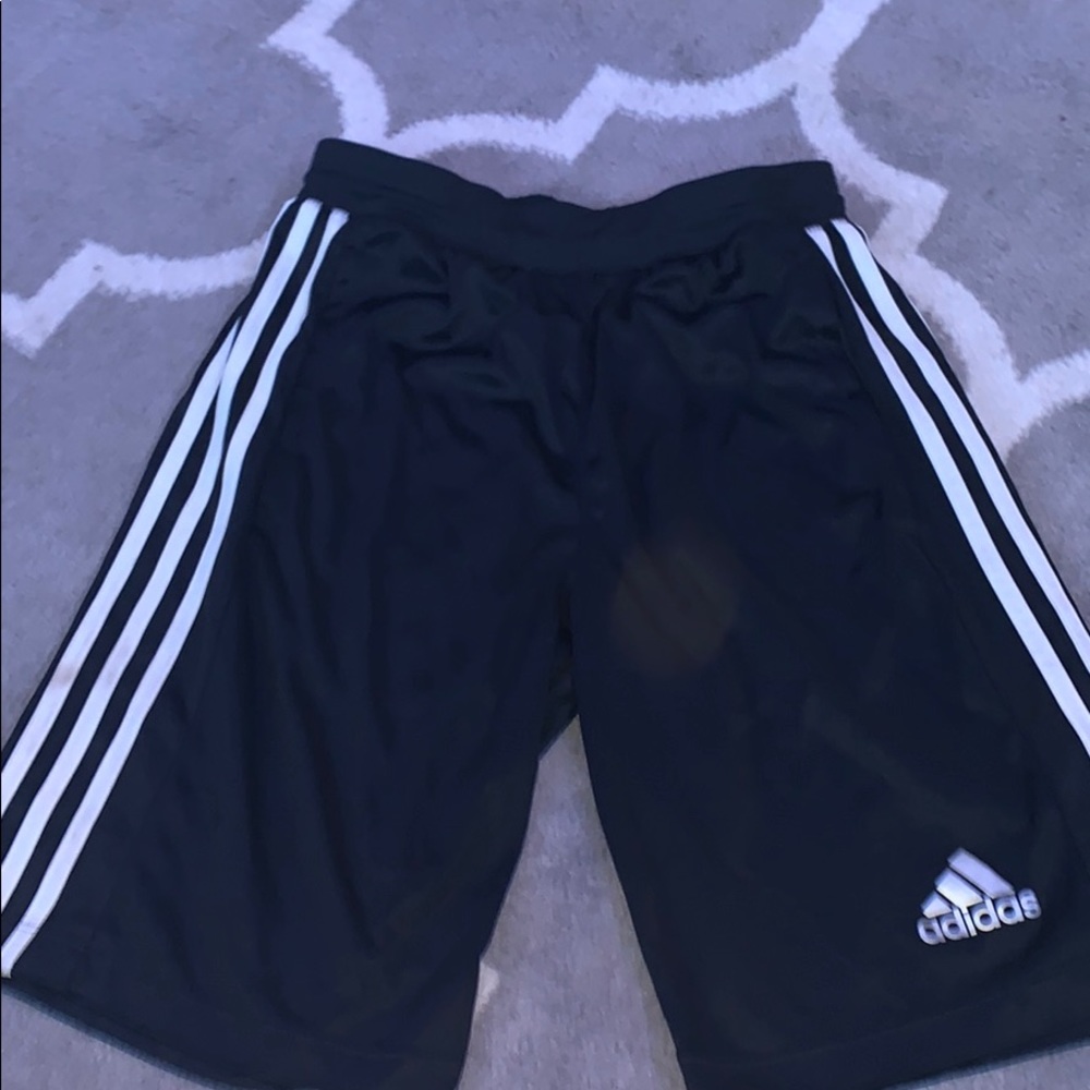 black adidas shorts